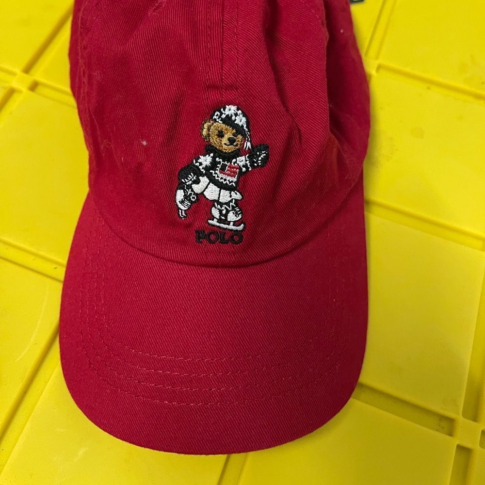 Polo Ralph Lauren Red Bear Skating Cap NEW